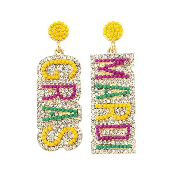 Jewelry - 🎭 Mardi Gras Earrings